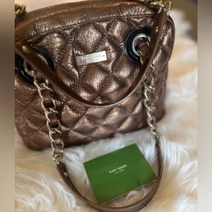 Kate Spade  Gold Coast Margot Bronze Quilted Chain Strap Purse